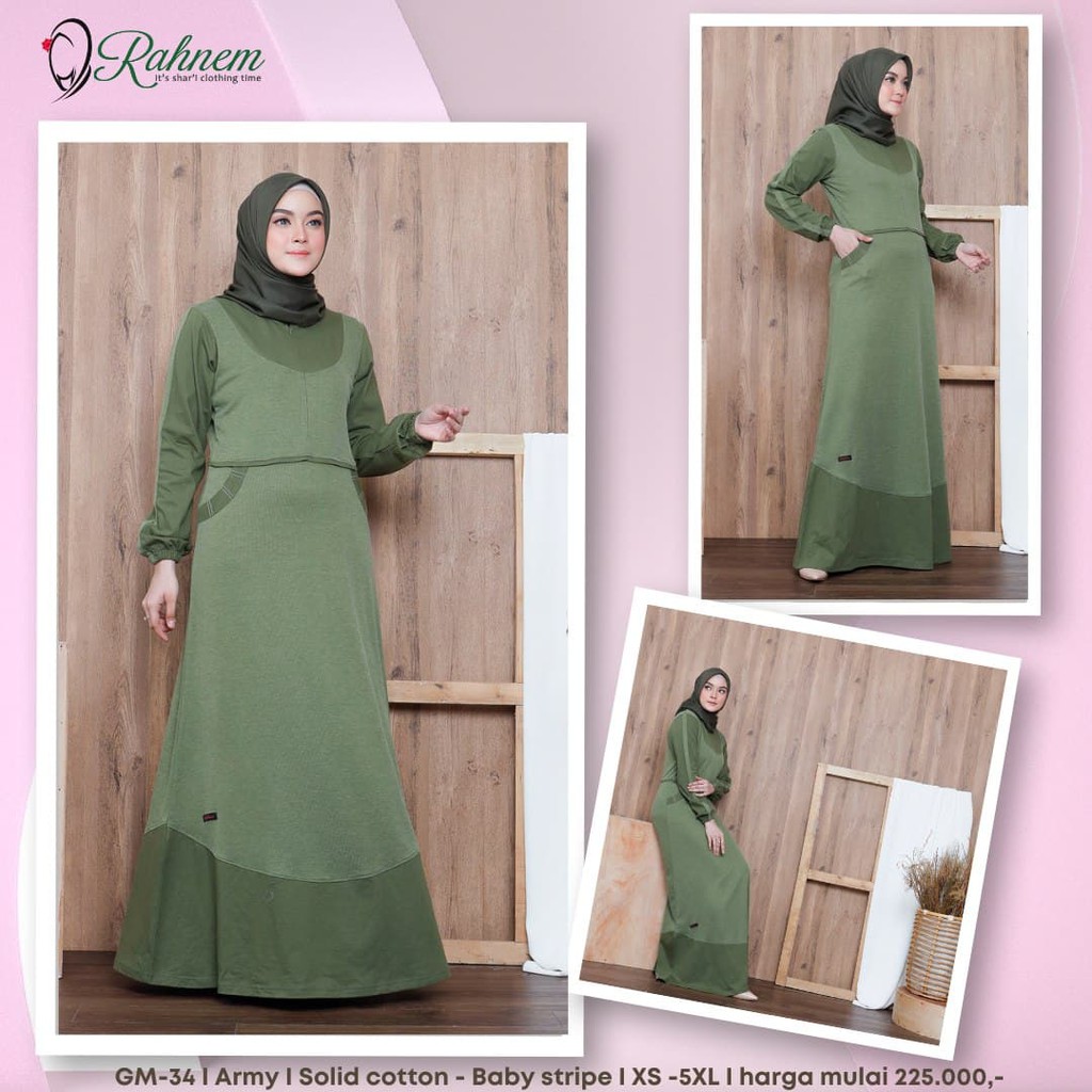 Gamis Rahnem Terbaru / GM - 34 / Fashion Muslim