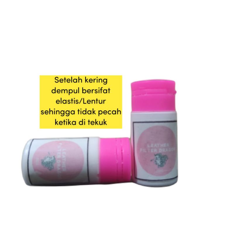 Dempul kulit  Dragon's Filler untuk produk kulit sepatu tas jaket sopa dll isi 15grm