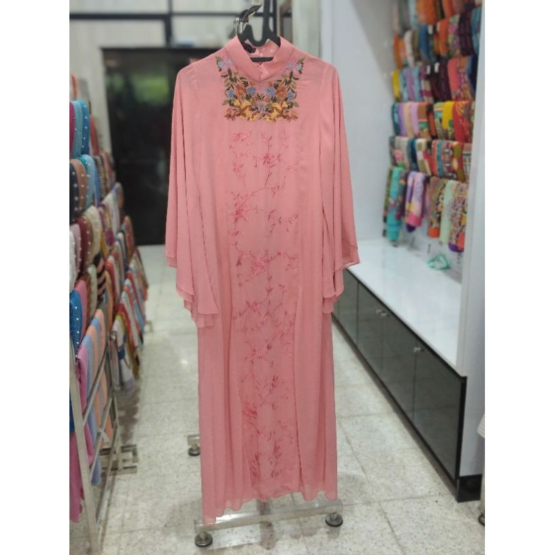 [GE 94] GAMIS POLOS WARNA SALEM BORDIR BUNGA KAMILAA BY ITANG YUNASZ ORIGINAL TERMURAH