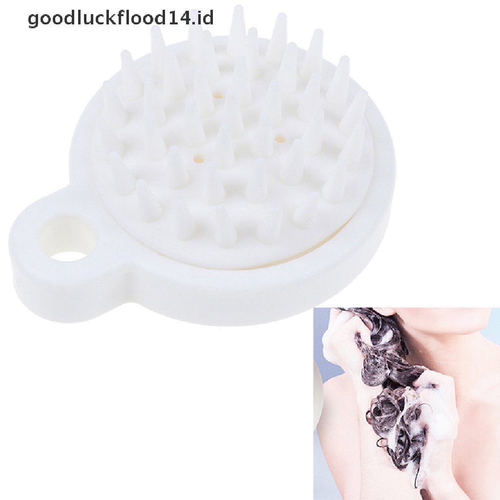 [OOID] Silicone Head Body Shampoo Scalp Massage Brush Comb Hair Washing Comb Bath Tool ID