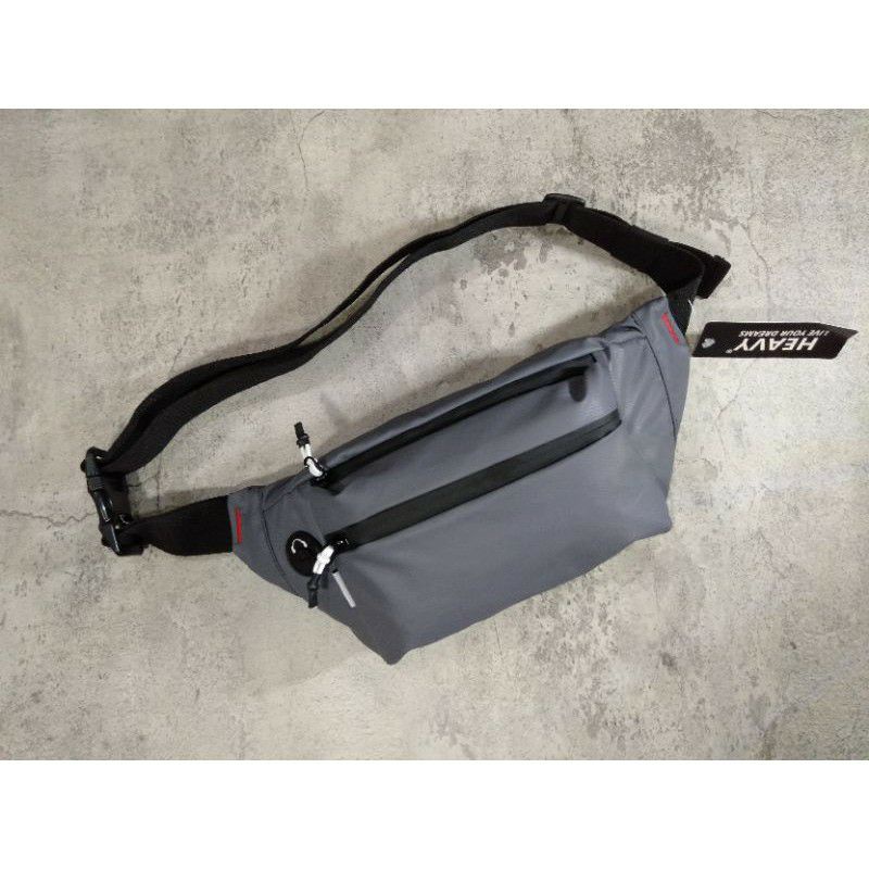 TAS SELEMPANG PRIA HEAVY.BAG. WAIST BAG HEAVY( WATERPROOF) anti air