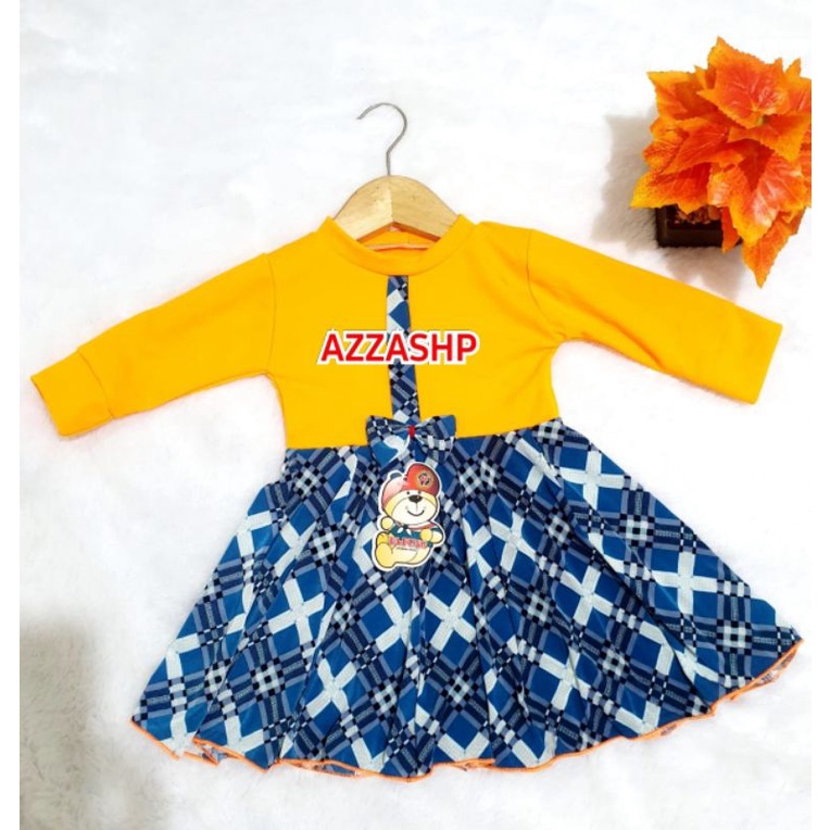 Dress Anak Valencia 1-7 thn/ Dress Anak Lengan Panjang