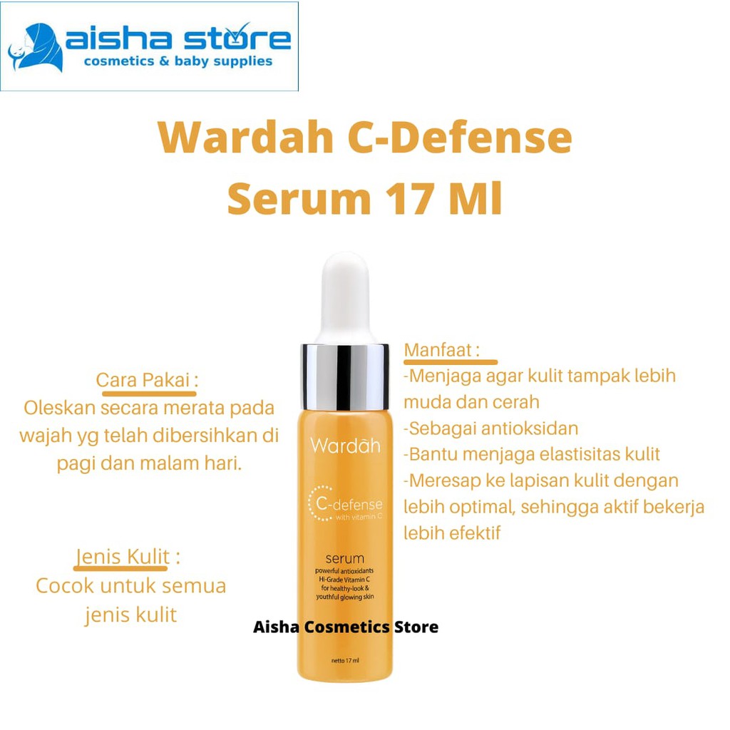 [BPOM] C-Defense Serum 17 Ml / Serum Wajah / Serum Wardah / C-Defense series / Produk Wardah