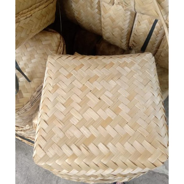 

[ Halodul ] Besek Bambu 25x25 cm / Besek Bambu Persegi / Besek Bambu Untuk Nasi | besek bambu hampers kotak hantaran lebaran