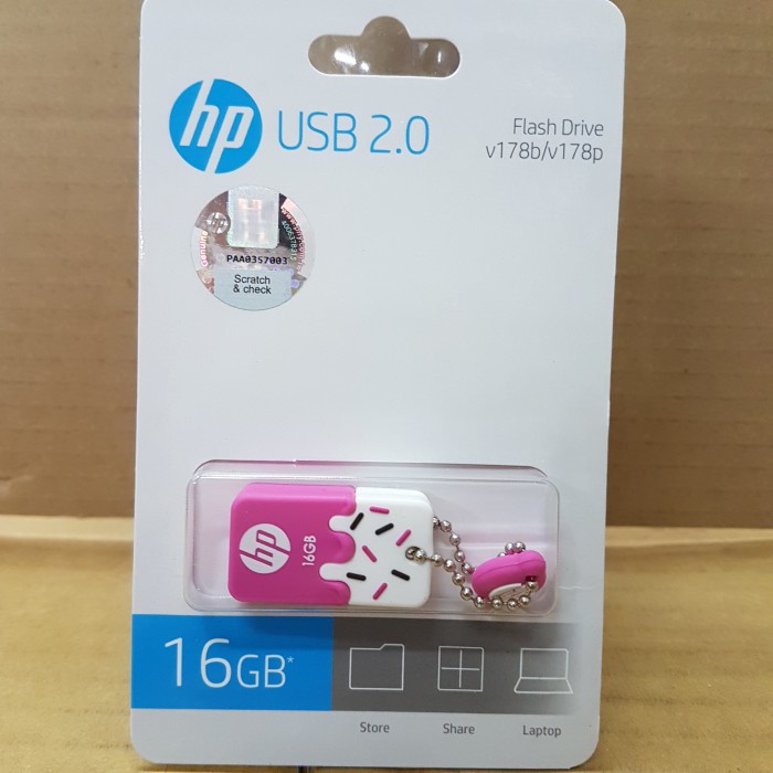 Flashdisk Original hp 16GB - Metal (Silver)