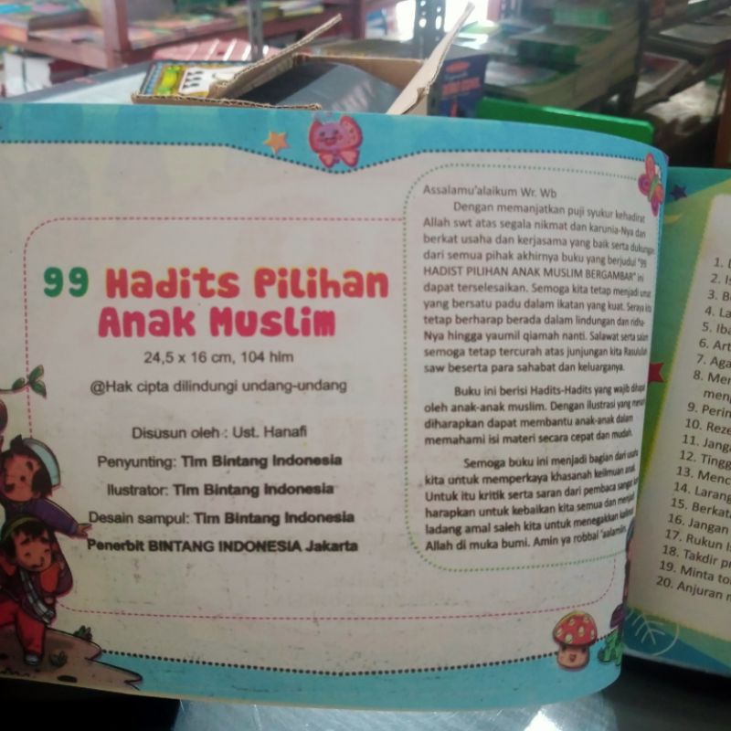 buku 99 hadish pilihan anak muslim 104 halaman (16×24.5cm)