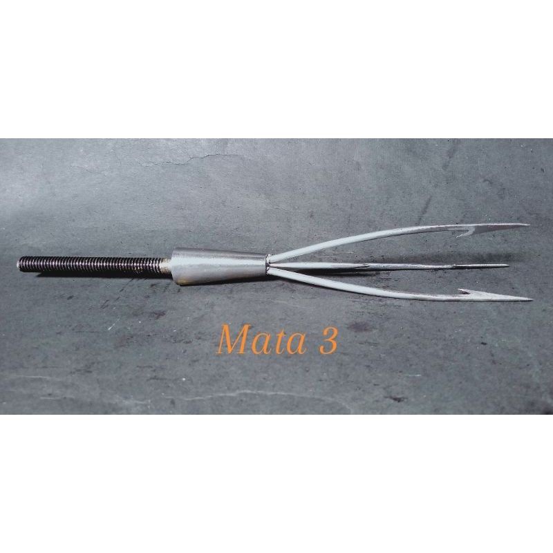 tombak ikan tombak belut 100% mata baja asli. mata 3" ukuran 4mm