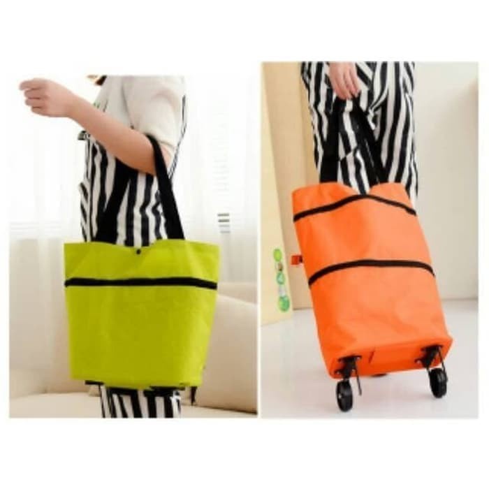 Tote Bag Folding Trolley Troli Lipat Tas Jinjing Buy 1 Get 1