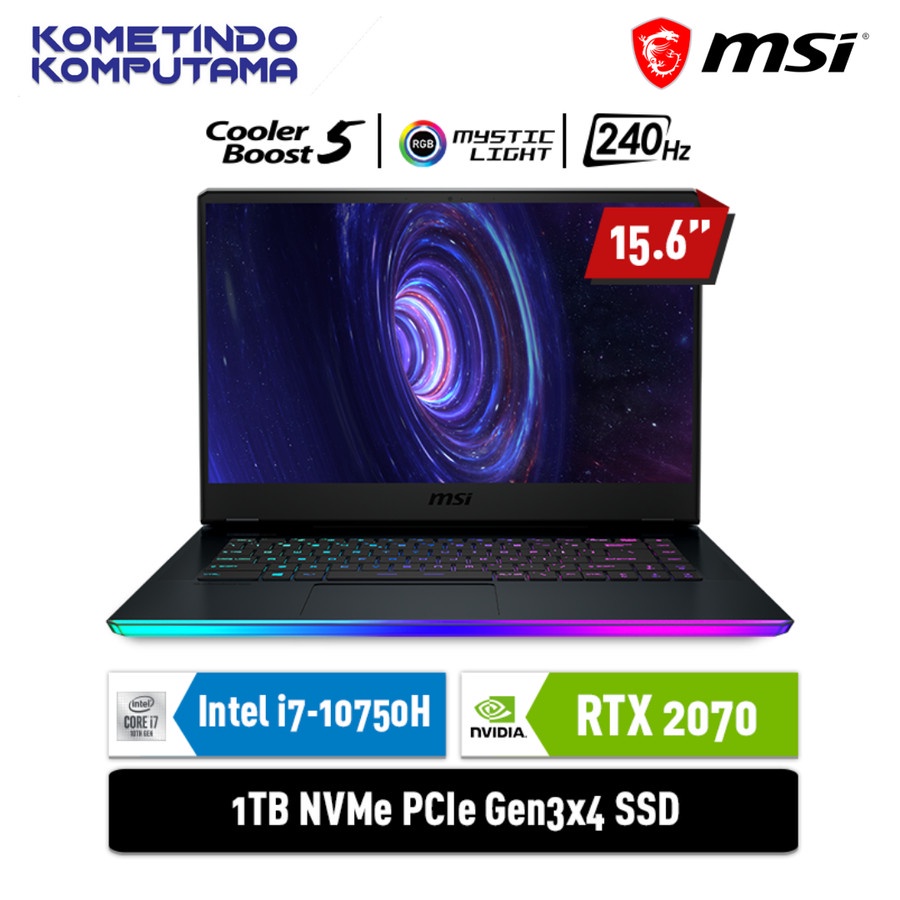 LAPTOP GAMING MSI GE66 RAIDER 10SF [9S7-154114-225] Ci7-10750H / 32GB / 1TB / RTX2070 8GB / NOTEBOOK GAMING / GARANSI RESMI / 100% ORIGINAL