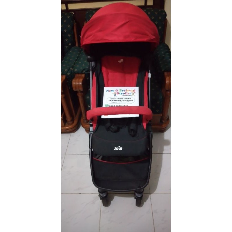 stroller joie pact merah lengkap tas