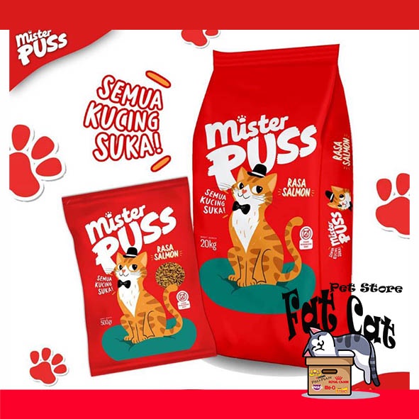 makanan kucing 500gr Mister Puss 500 gr