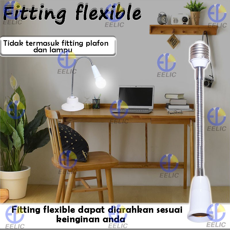 EELIC FIF-39CM FITTING FLEXIBLE LAMPU HOLDER E-27 FLEXIBLE EXTENSION FLEXIBLE EXTENSION E-27