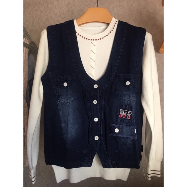 Jaket Rompi Vest Denim