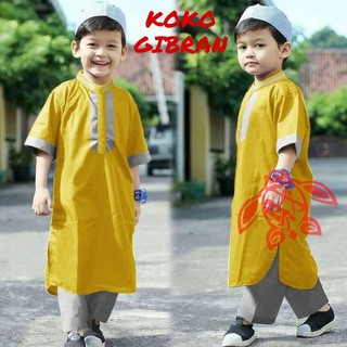  STOK  TERBATAS KOKO GIBRAN SETELAN BAJU  MUSLIM ANAK  LAKI 