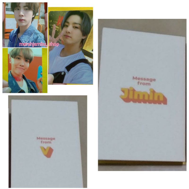 POB Butter Jungkook, POB Butter Jin, RPC Butter Jhope, Message Card V & Jimin (official)