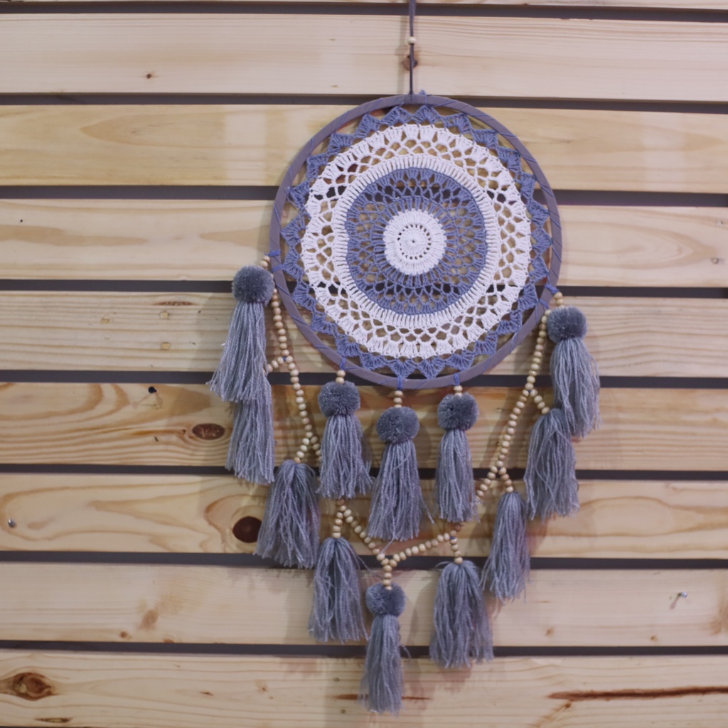 Kamilastorindo Dream Catcher D 32CM Wall Hanging Tali Rajut Cantik Elegant Dekorasi Rumah Boho Estetik KHD