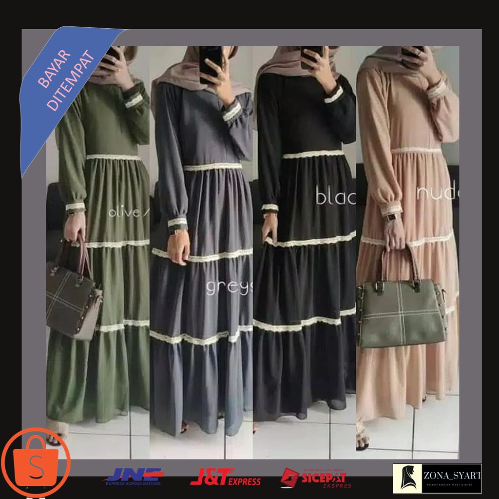 Baju Gamis Syari Wanita Terbaru Anindya Dress