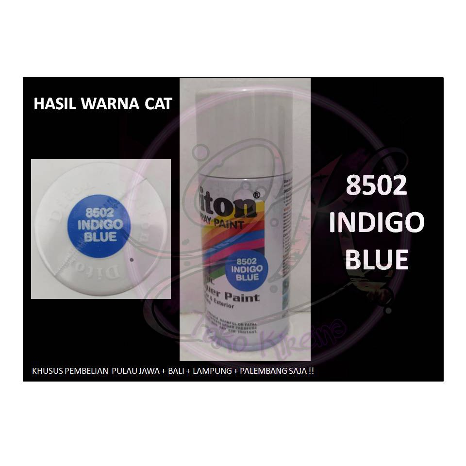 Cat Pilox DITON Indigo Blue 8502 150cc warna biru murah pilok ekonomis sepeda motor mobil modelkit