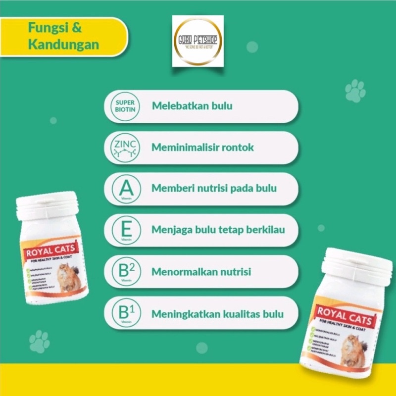 Paket Gembul Bulu Lebat Immun Booster Vitamin Kucing Royal Cats Easy Fat