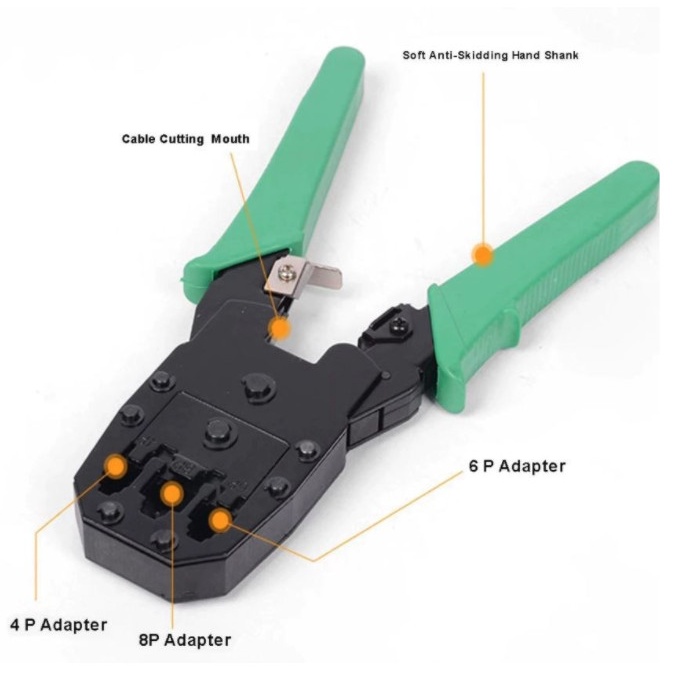 Tang Krimping Tools RJ 45 RJ 11 | Crimping Tool RJ45 RJ11 Pemotong Kabel Lan