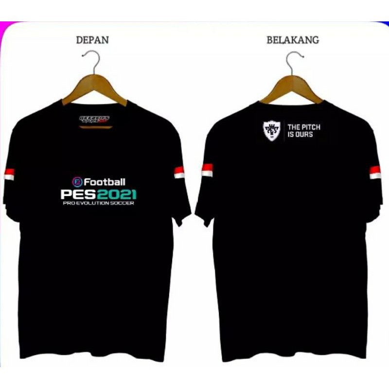 T-SHIRT KAOS DISTRO PES INDONESIA 2021 PES2021 COMBED 30S