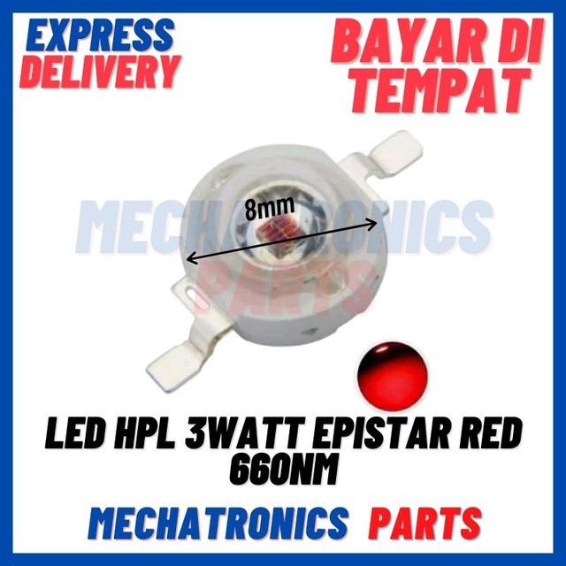 [DSP-9326] LED HPL 3WATT EPISTAR RED 660nm