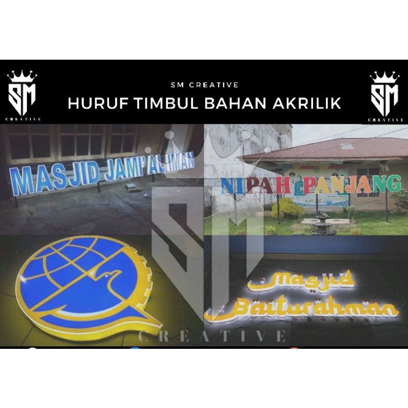 Jual Huruf Timbul Akrilik Nyala Led Letter Timbul Acrylic D Huruf Timbul Murah Indonesia