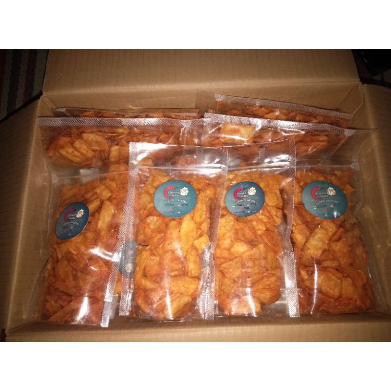 

Paket Usaha 2 Singkong Kiwari Rasa Balado Isi 100Pcs