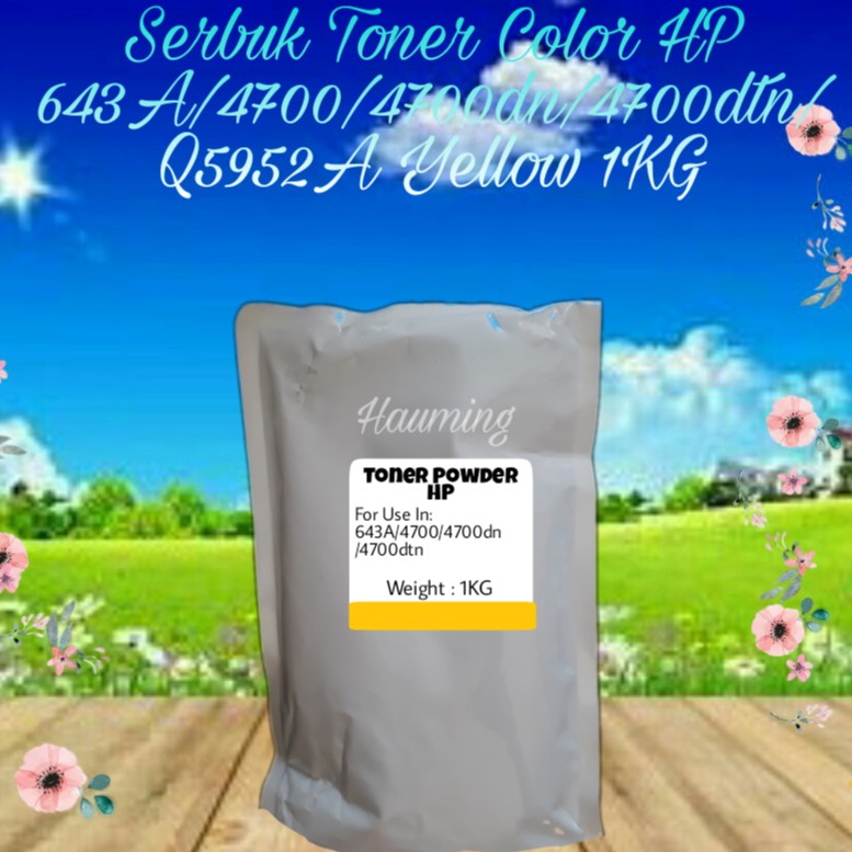 Serbuk Toner Powder Color HP 643A 4700 4700DN 4700DTN 4700N 4700PH+ Q5952A Yellow 1kg