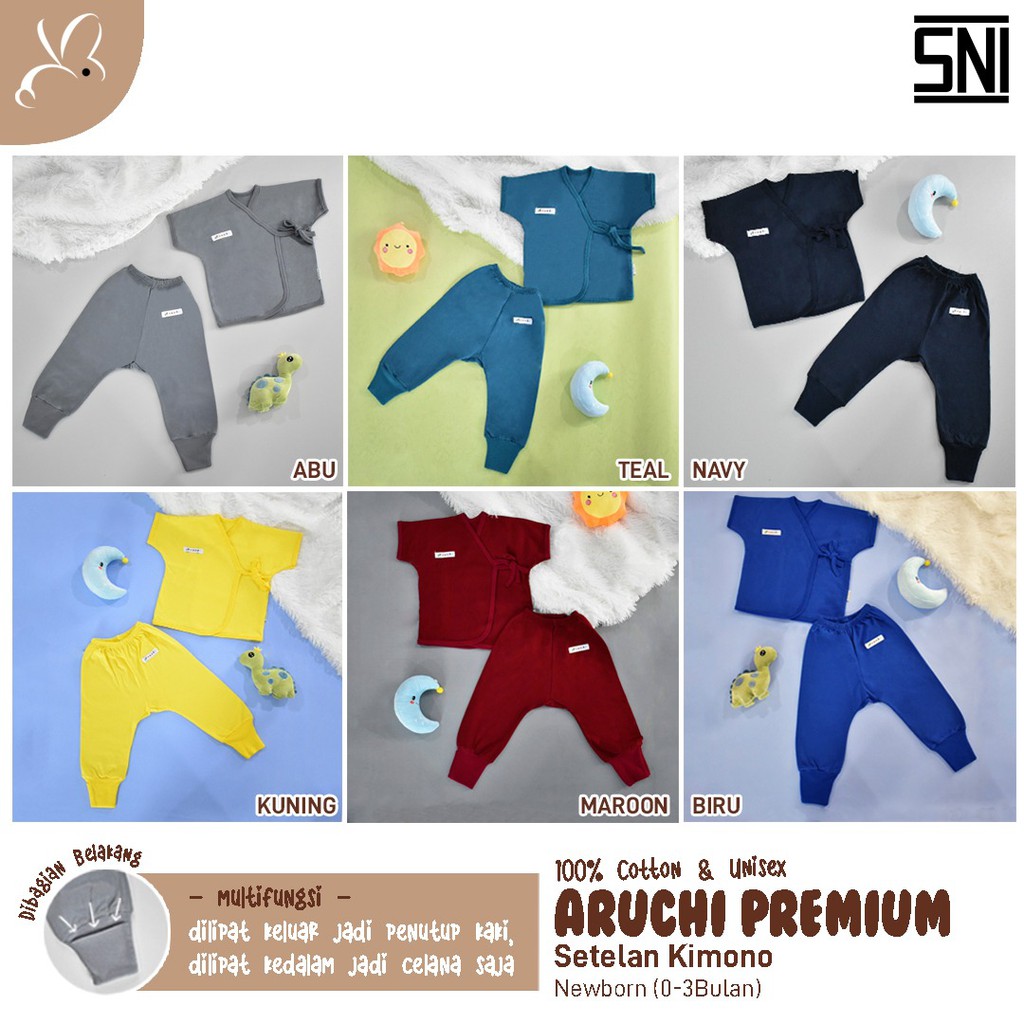 Setelan Kimono Aruchi Premium Full Color Newborn CBKS