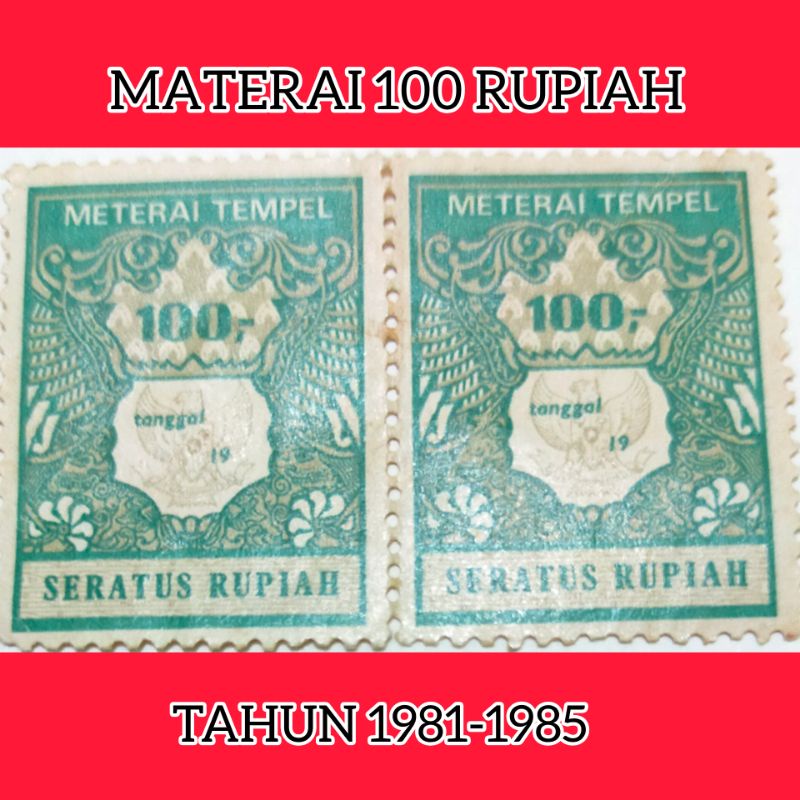 

Dck MATERAI 100rupiah
