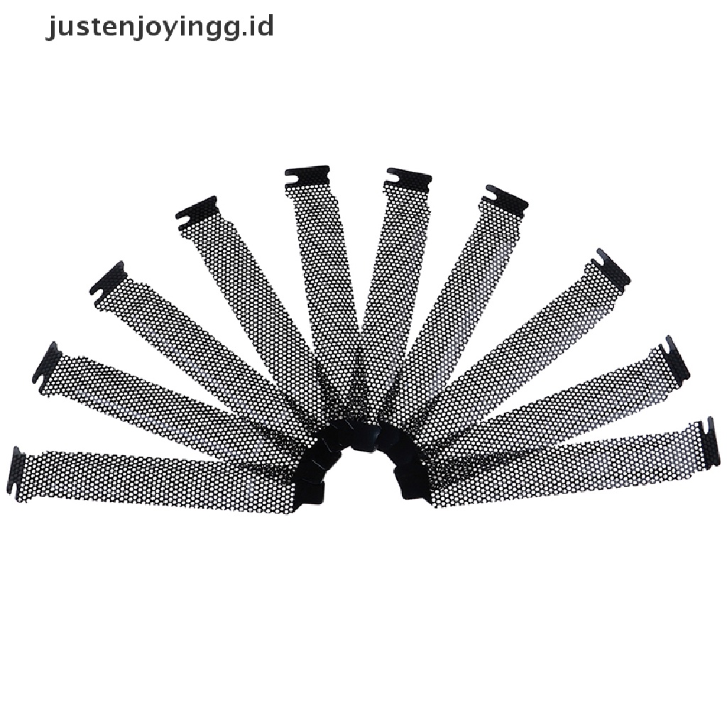 // justenjoyingg.id // 10Pcs New black PCI slot cover dust filter blanking plate hard steel ~