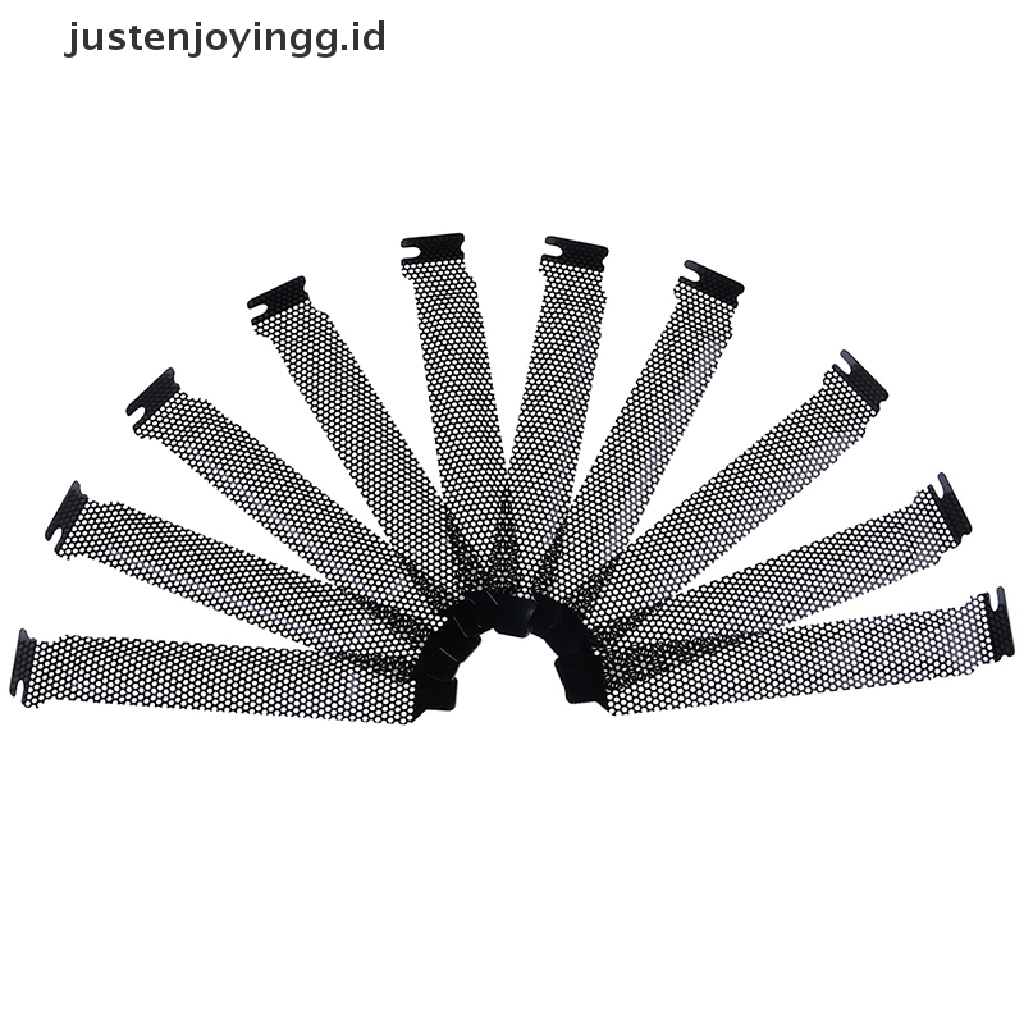 // justenjoyingg.id // 10Pcs New black PCI slot cover dust filter blanking plate hard steel ~