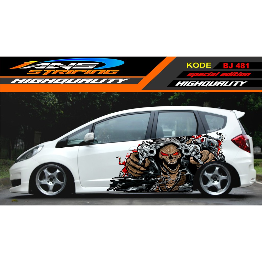 DECAL STICKER MOBIL BRIO, JAZZ, YARIS, AYLA, SWIFT / STIKER MOBIL TERBARU / VARIASI STICKER MOBIL