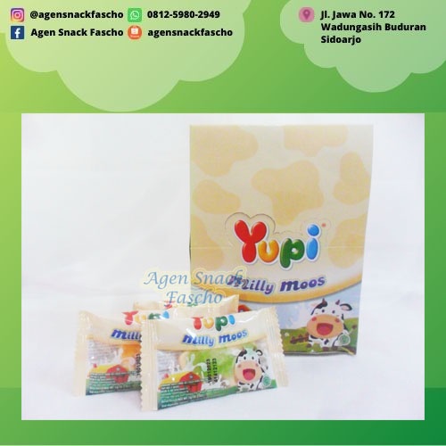 

Box Yupi Milky Moos 7 gram (1 box isi 24 pcs)