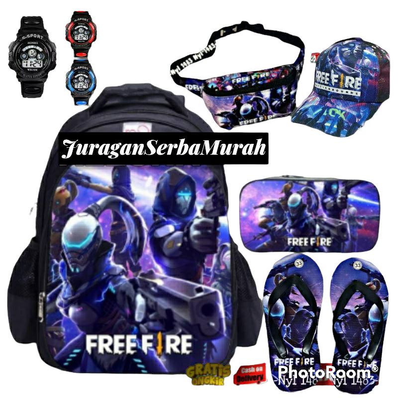 Tas Ransel 6in1 serba Murah kumplit Ransel anak superhero Tas anak sekolah karakter fireefire+T.pensil