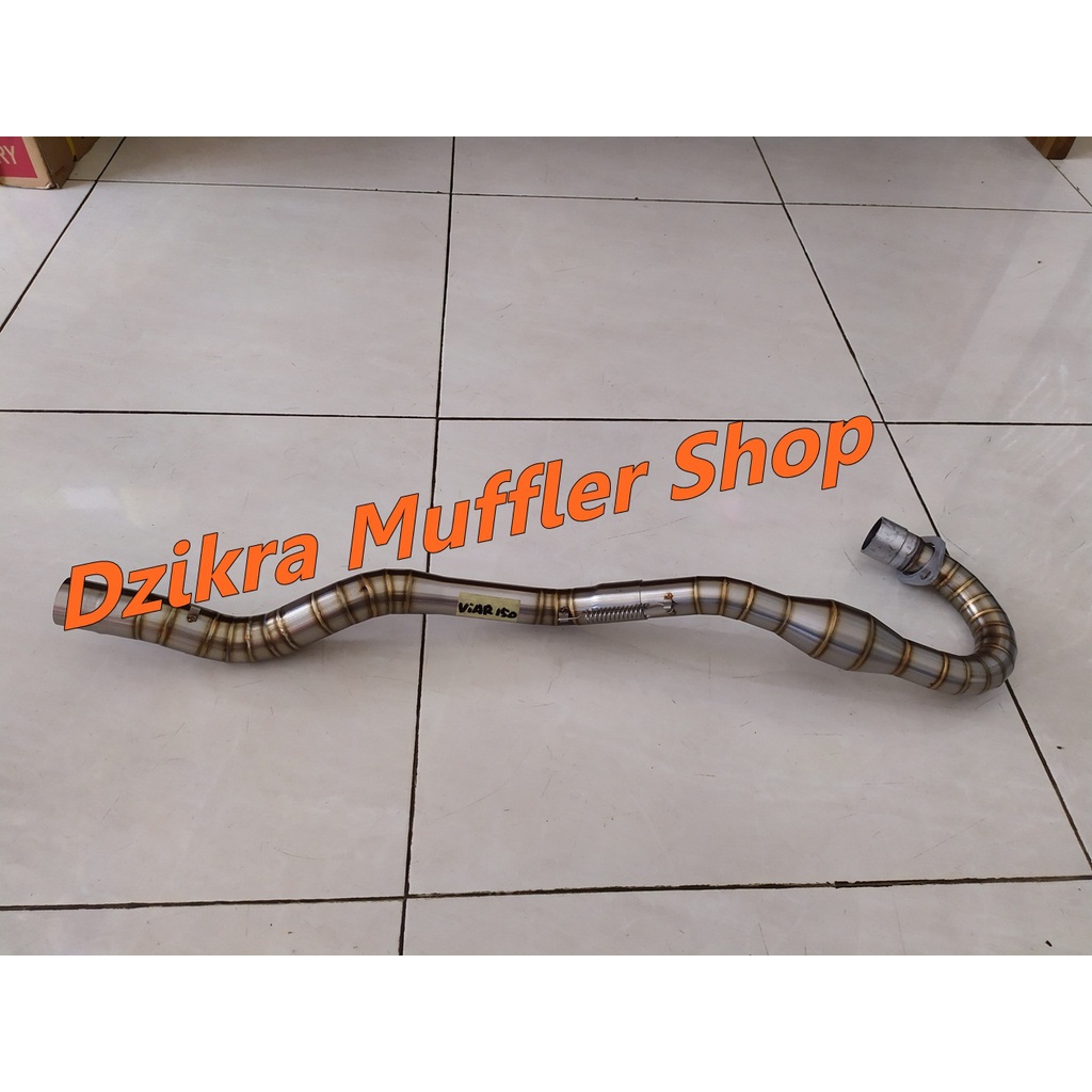 Leher header pipa knalpot racing stainless steel for Viar Cross X 150