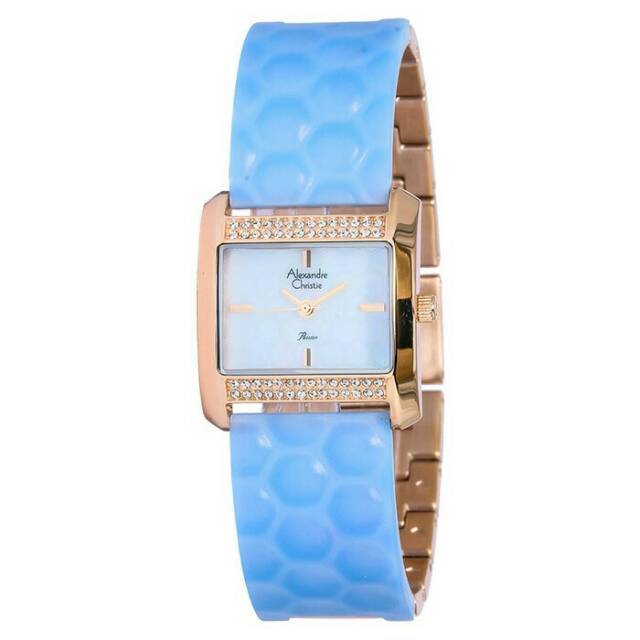 JAM TANGAN WANITA ALEXANDRE CHRISTIE 2591 ROSEGOLD BLUE AC CEWE