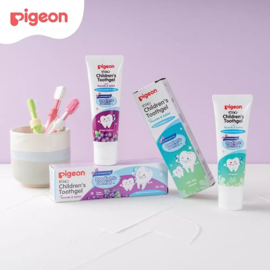 PIGEON Children's Toothgel Original/ Grape Flavour 45Gr