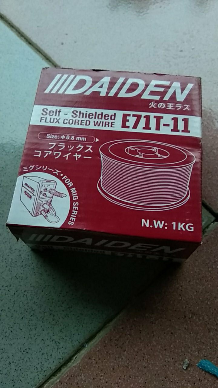 Daiden Kawat Las Flux Core 0.8 Mm Gasless Gas Less Mig Tanpa Gas Co E71t-11 E 71 T - 11 1kg Besi