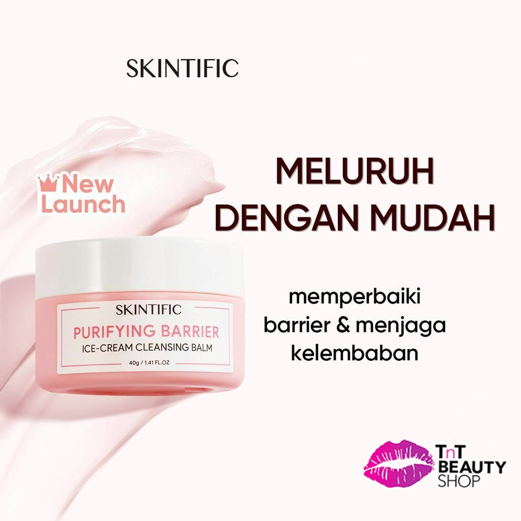 JelitAq- SKINTIFIC Purifying Barrier Ice Cream Cleansing Balm 40g - Make Up RemoverBPOM