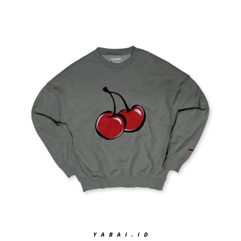Kirsh Big Cherry Grey Sweatshirt