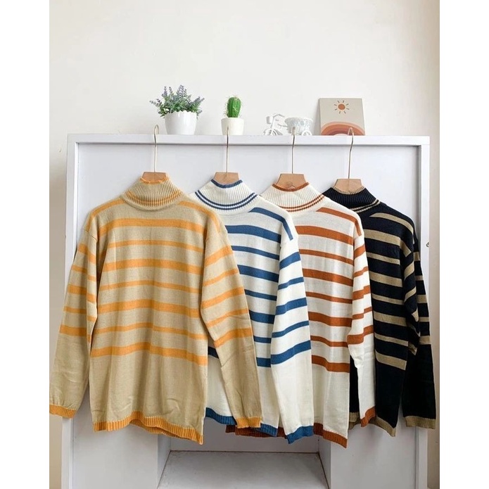 Stripe blouse | kardigan wanita | outer rajut