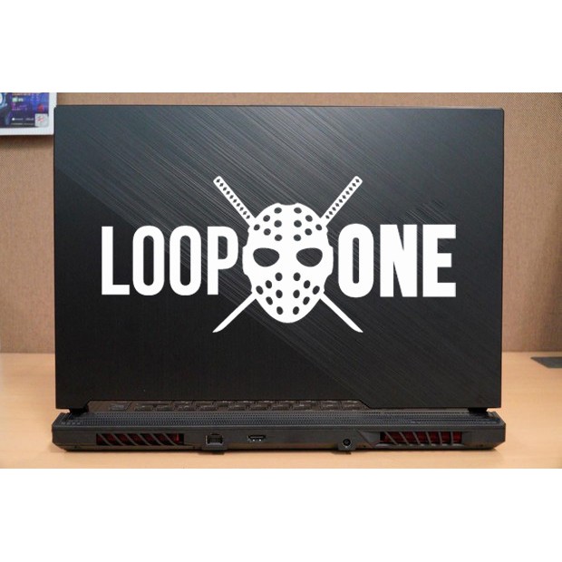 

stiker laptop jdm loop one custom cutting stiker murah