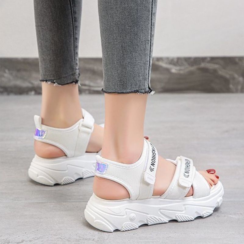 COD ✓ 9011 - wedges tali wanita / sendal gunung wanita
