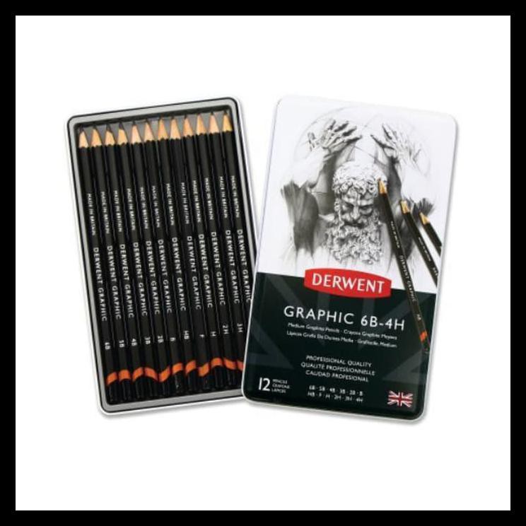 

DISKON DERWENT 12 GRAPHIC MEDIUM PENCIL TIN PERALATAN MELUKIS MURAH MERIAH