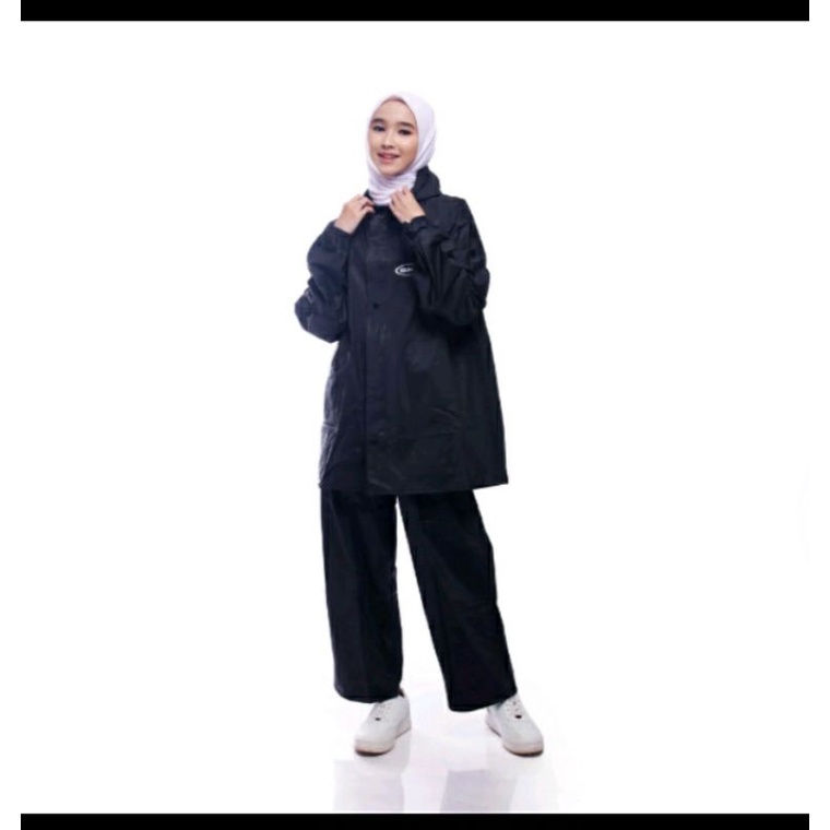 Jas Hujan GNA Bahan PVC 0,25 Tebal Berkualitas,Raincoat Pria Wanita Dewasa Stelan Celana Best Quality