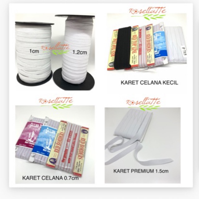 KARET CELANA KECIL meteran kolor/ dasi