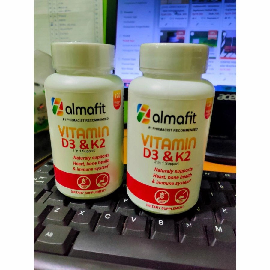 Original Almafit Vitamin D3 5000 Iu + K2 90 Mcg Jantung Tulang Imunitas