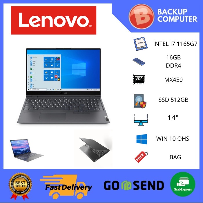 LENOVO IDEAPAD SLIM 5i 14 i7 1165G7 16GB 512SSD MX450 2GB W10+OHS 14.0FHD IPS BLIT 2YR+ADP GRY -S5ID